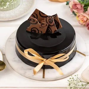 decorated chocolate cake