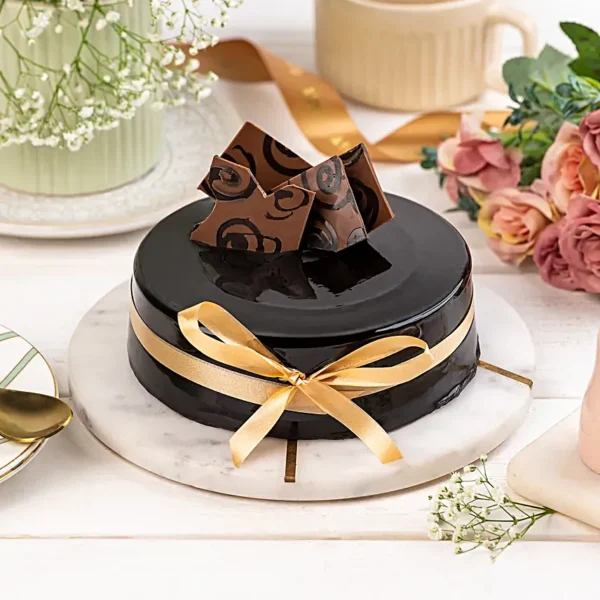 decorated chocolate cake